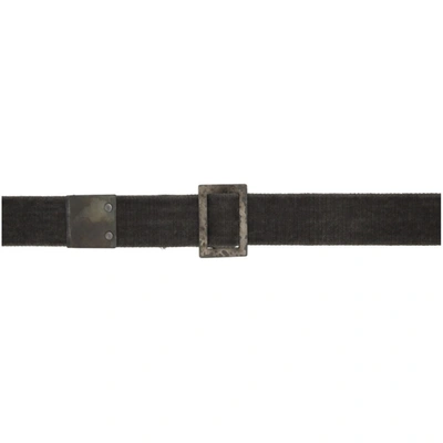 Shop Boris Bidjan Saberi Grey Resin Dyed Belt In Dark Grey