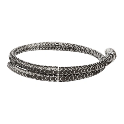 Gucci Men's Ggard Snake Motif Sterling Silver Bracelet | ModeSens