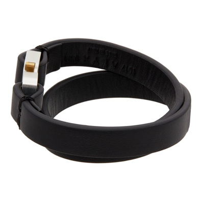 Shop Alyx Black Micro Buckle Cuff Bracelet In Blackblk0001