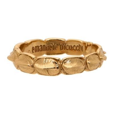 Shop Emanuele Bicocchi Gold Croc Ring