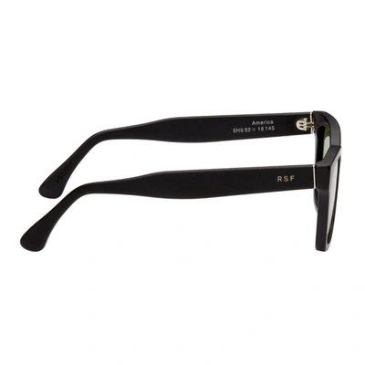 Shop Retrosuperfuture Black Matte America Sunglasses