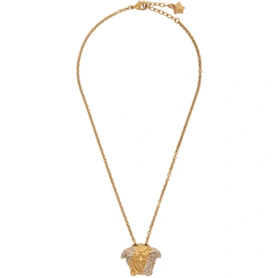 Shop Versace Gold Palazzo Dia Necklace In Kcvo Gold