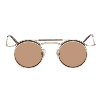 Shop Matsuda Gold 2903h Sunglasses In Mattegold