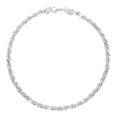 Shop Emanuele Bicocchi Ssense Exclusive Silver French Rope Necklace In Ice