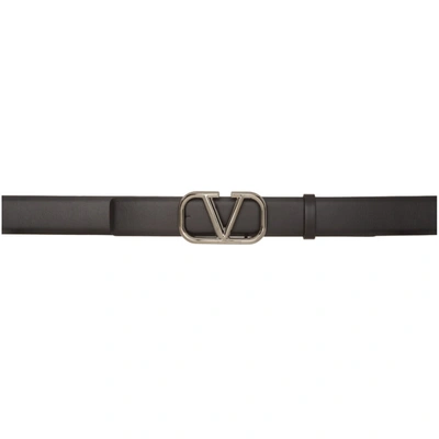 Shop Valentino Black Vlogo Belt In 0no Nero