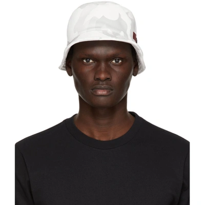 Shop Dolce & Gabbana Off-white & Grey Camo Bucket Hat In Hwrwi Camouflage F.b