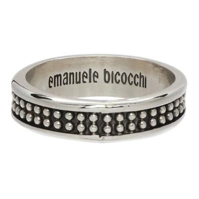 Shop Emanuele Bicocchi Silver Ball Band Ring