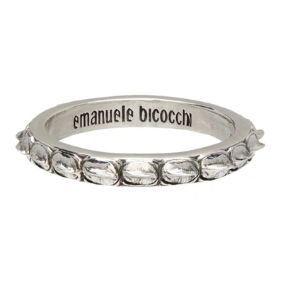 Shop Emanuele Bicocchi Silver Croc Ring