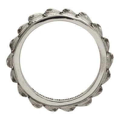 Shop Emanuele Bicocchi Silver Croc Ring