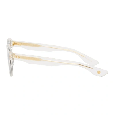 Shop Dita Transparent & Grey Telehacker Sunglasses In Crystal