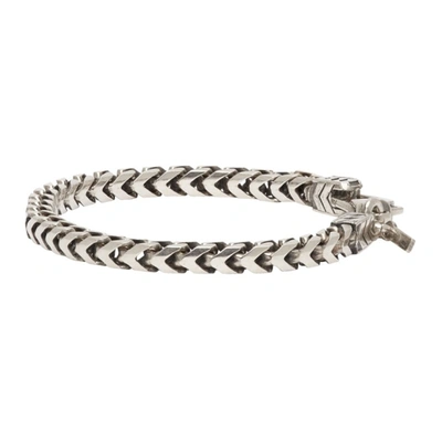 Shop Emanuele Bicocchi Silver Box Chain Bracelet