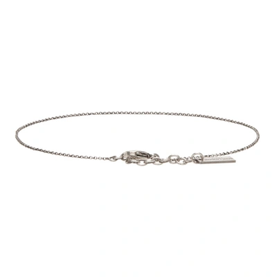 Shop Saint Laurent Silver Chain Bracelet In 8142 Argent Oxyde
