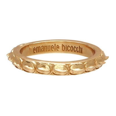 Shop Emanuele Bicocchi Gold Croc Ring