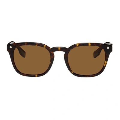 Shop Burberry Tortoiseshell Square Sunglasses