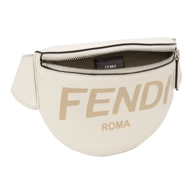 Shop Fendi Off-white Logo Belt Bag In F0c88 - Bia