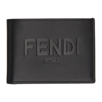 Shop Fendi Black Leather Us Dollar Bifold Wallet In F0gxn - Ner