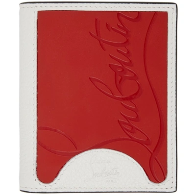 Shop Christian Louboutin White & Red Loubi Wallet In H661 Loubi