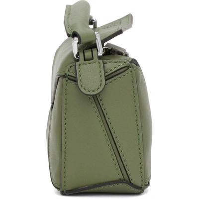Shop Loewe Green Nano Puzzle Bag In 3949 Avocado Green
