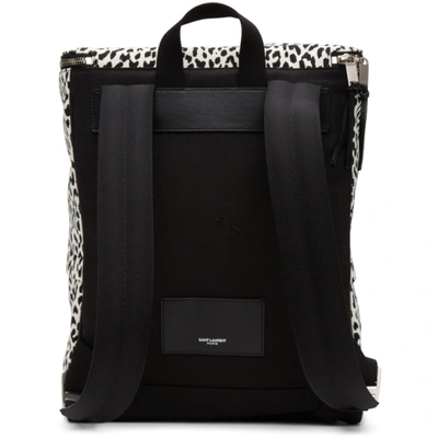 Shop Saint Laurent White & Black Sid Backpack In 9084 Whtblk