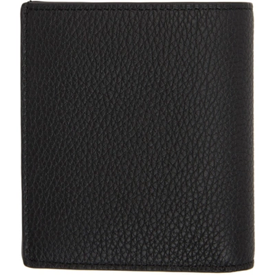 Shop Loewe Black Vertical Bifold Wallet In 1100 Black