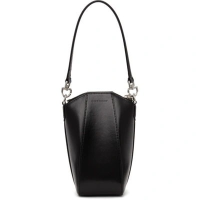 Shop Givenchy Black Vertical Mini Antigona Crossbody Pouch In 001-black