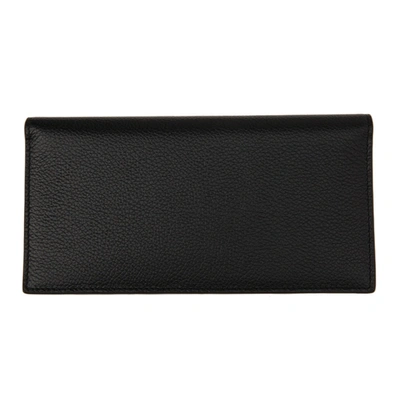 Shop Balenciaga Black Long Cash Bifold Wallet In 1090 Black/l White