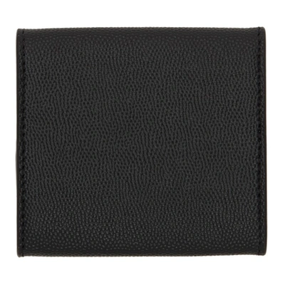 Shop Saint Laurent Black Logo Foldable Wallet In 1000 Black
