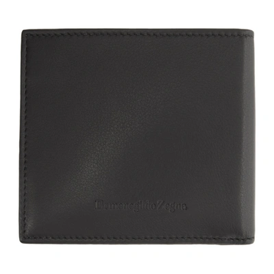 Shop Ermenegildo Zegna Black Smooth 8cc Billfold Wallet In Ner Black