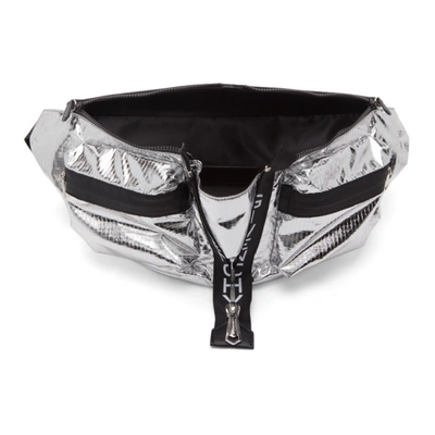 Shop Givenchy Silver Ripstop Spectre Bum Bag In 040 Silver