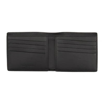 Shop Maison Margiela Black Deerskin Bifold Wallet In H1669 Black/black