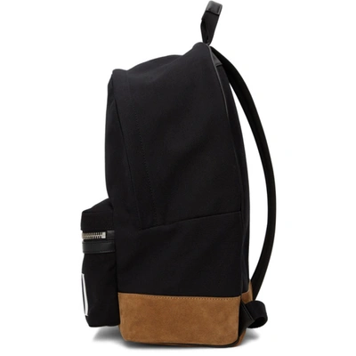 Shop Amiri Black & Tan Canvas Classic Backpack In Black /cognac