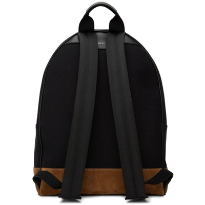 Shop Amiri Black & Tan Canvas Classic Backpack In Black /cognac