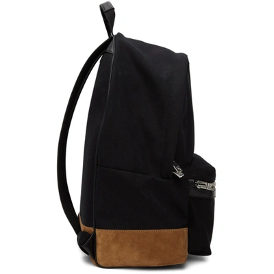 Shop Amiri Black & Tan Canvas Classic Backpack In Black /cognac