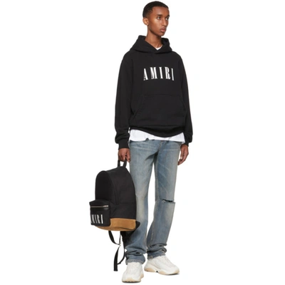 Shop Amiri Black & Tan Canvas Classic Backpack In Black /cognac