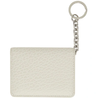 Shop Maison Margiela Off-white Keyring Card Holder In T2003 Greig