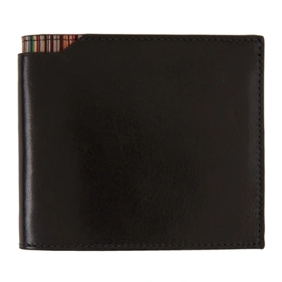 Paul Smith Leather Signature Stripe Corner Wallet In Black | ModeSens