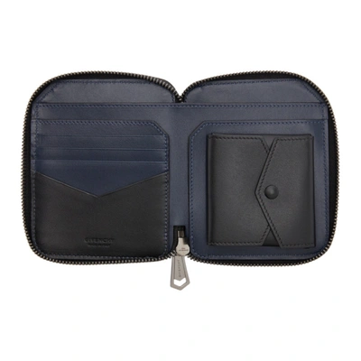 Shop Givenchy Black Medium Antigona Zip Wallet In 006 Black/n