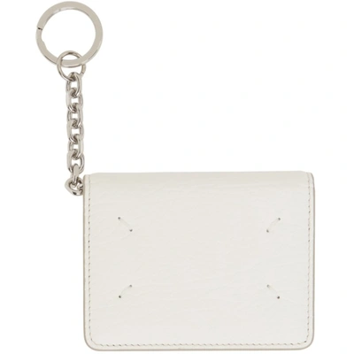 Shop Maison Margiela White Keyring Card Holder In T1003 White