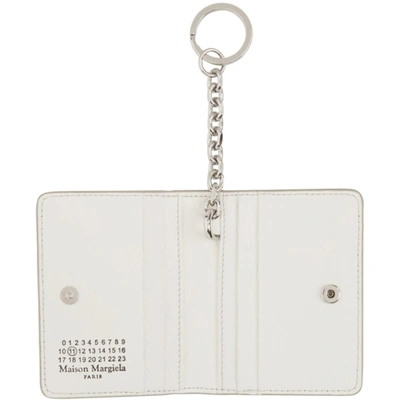 Shop Maison Margiela White Keyring Card Holder In T1003 White