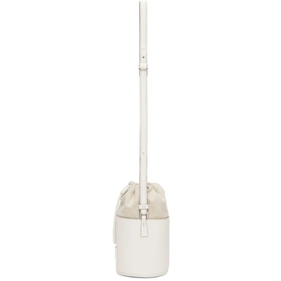 Shop Maison Margiela White & Beige Mini 5ac Bucket Bag In T1003 White