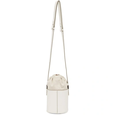 Shop Maison Margiela White & Beige Mini 5ac Bucket Bag In T1003 White