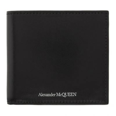 Shop Alexander Mcqueen Black Logo Bifold Wallet In 1000 Black