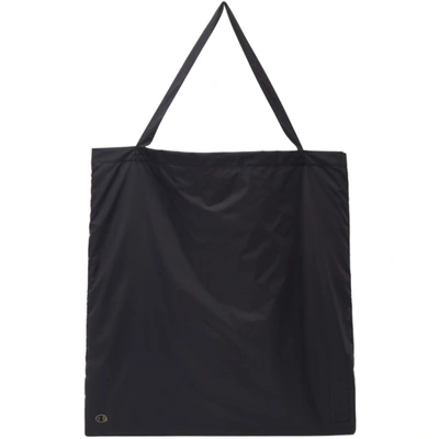 Shop Rick Owens Black Champion Edition Nylon Jumbo Shopper Tote Bag In 09 Black
