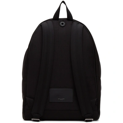 Shop Saint Laurent Black Canvas City Backpack In 1000 Black