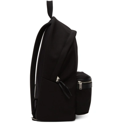 Shop Saint Laurent Black Canvas City Backpack In 1000 Black