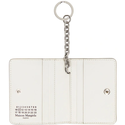 Shop Maison Margiela White Keyring Bifold Card Holder In T1003 White