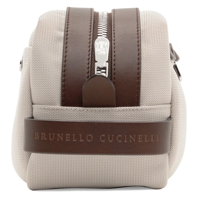 Shop Brunello Cucinelli Beige Beauty Pouch In Cc008tan