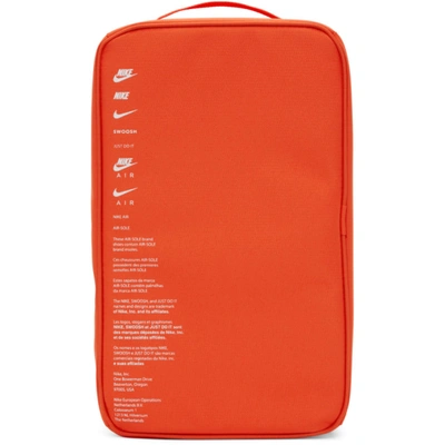 Shop Nike Orange Air Shoebox Bag In Orange/orange/white