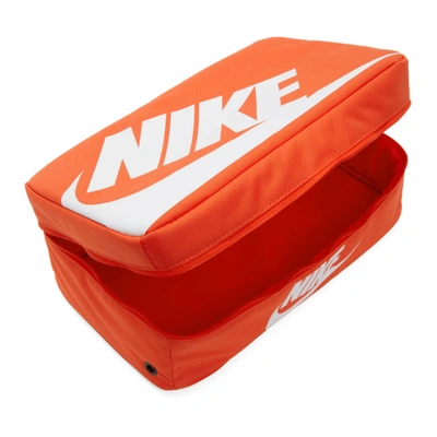 Shop Nike Orange Air Shoebox Bag In Orange/orange/white