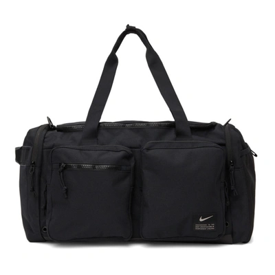 Shop Nike Black Medium Utility Power Training Duffle Bag In 12 Black/black/enigm